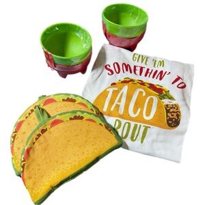 Taco Apron with Hot Pads & Salsa Bowls – Fun Kitchen & Entertaining Bundle